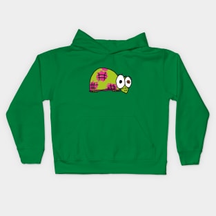 funny green turtle Kids Hoodie